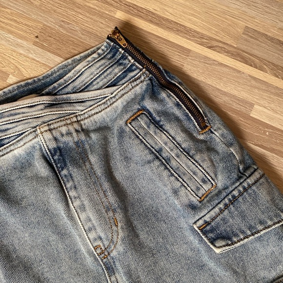 PACSUN Crossover Waist cargo jean mini skirt size women’s 22 - Picture 5 of 9